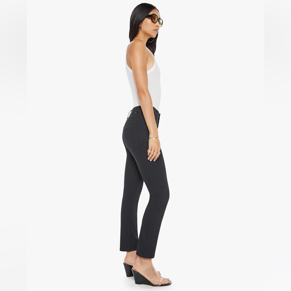 Mother Mid Ride Dazzler Women's Black Jeans in Not Guilty - Picture 3 of 16